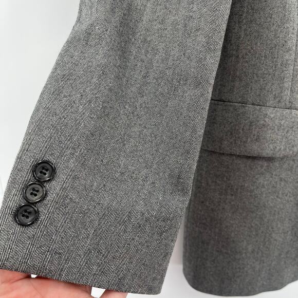 Vtg Sterling & Hunt Worsted Wool Herringbone Mens Blazer Sz 42 Heritage Office - Picture 4 of 16